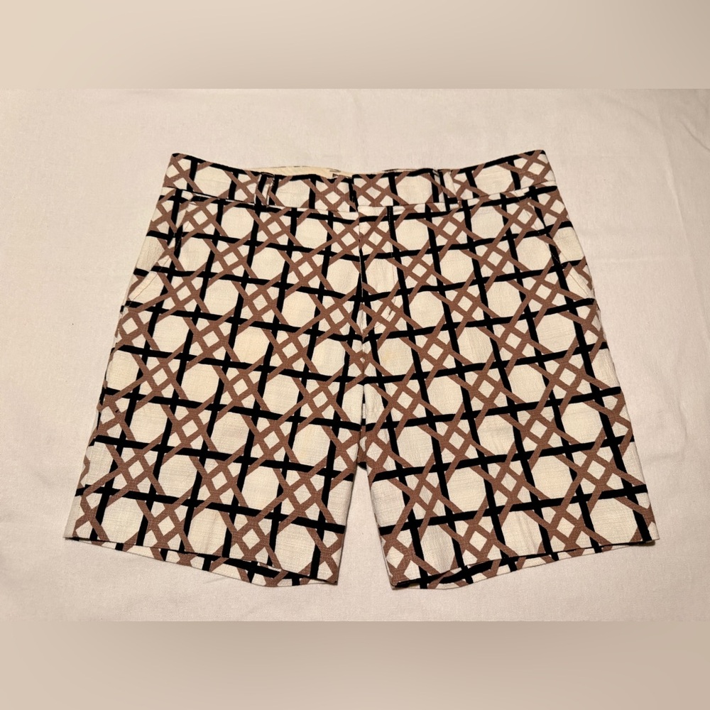 Stylish Brown Patterned Men's Flat Front Shorts V… - image 4